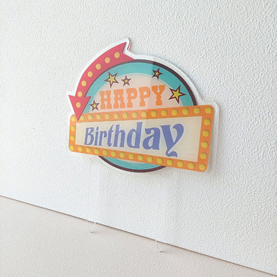 【復古霓虹】生日蛋糕插牌